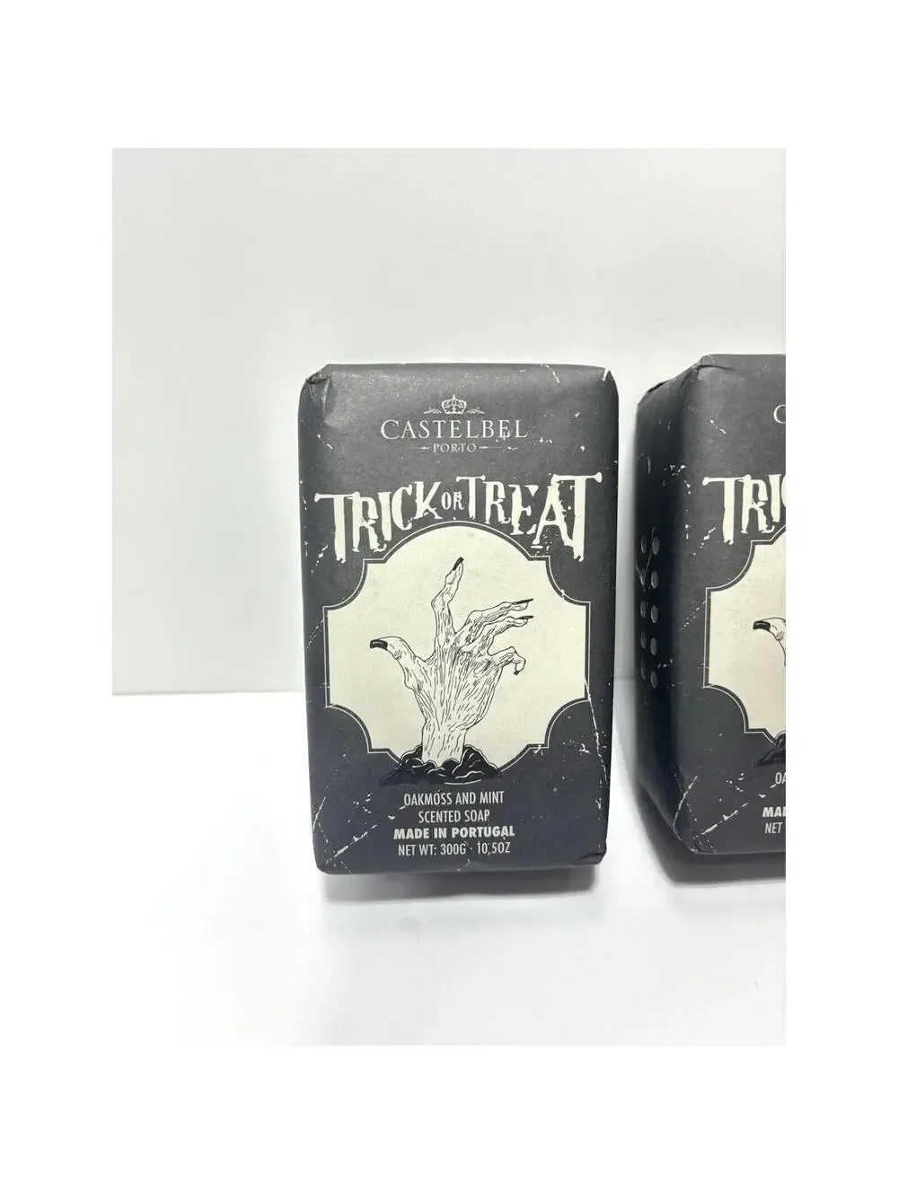Halloween Soap Bar Set, White Castelbel Oakmoss & Mint Scented, 3pc 1 Dented New
